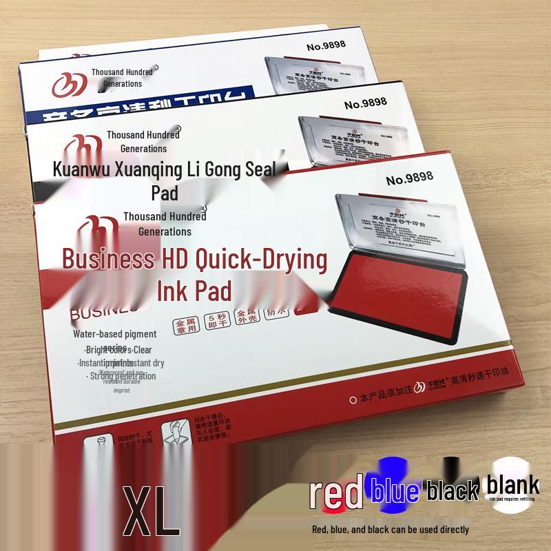 Large Quick-Drying Four-Color Ink Pad for Office Use and Newborn Hand/Footprints.