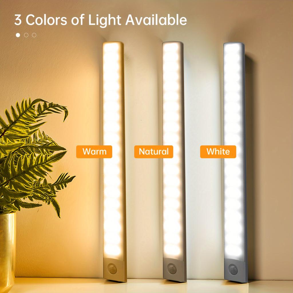 2Pie Motion Sensor Wireless LED Night Light TypeC Rechargeable Cabinet Wardrobe Lamp for Kitchen Staircase Bedroom Lighting
