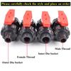 Grey 1/2 Inch~1 Inch Female Male Thread Union Ball Valve Garden Irrigation 20mm~32mm PVC Pipe Socket Water Control Valve