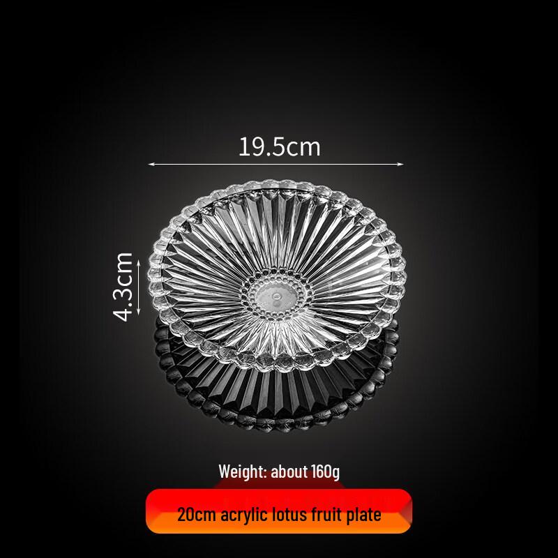 Acrylic Lotus Fruit Plate Set