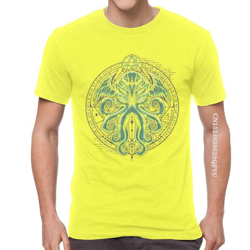 Great Cthulhu T Shirts Men Fashion T Shirt Cotton Oversized Horror Movie Lovecraft Tshirt Unique Tees Tops Fast Shipping
