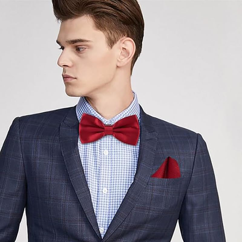 [Lismyakey] One-touch Easy-to-attach Bow Tie - ZipperPaisleyDot Pattern - Men's Bow Tie - Perfect for Weddings, Graduation Ceremonies, Receptions,