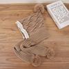 Lace Trim Integrated Winter Set Windproof Earflaps Winter Hat Soft Knitted Hat Scarf Set  For Girls