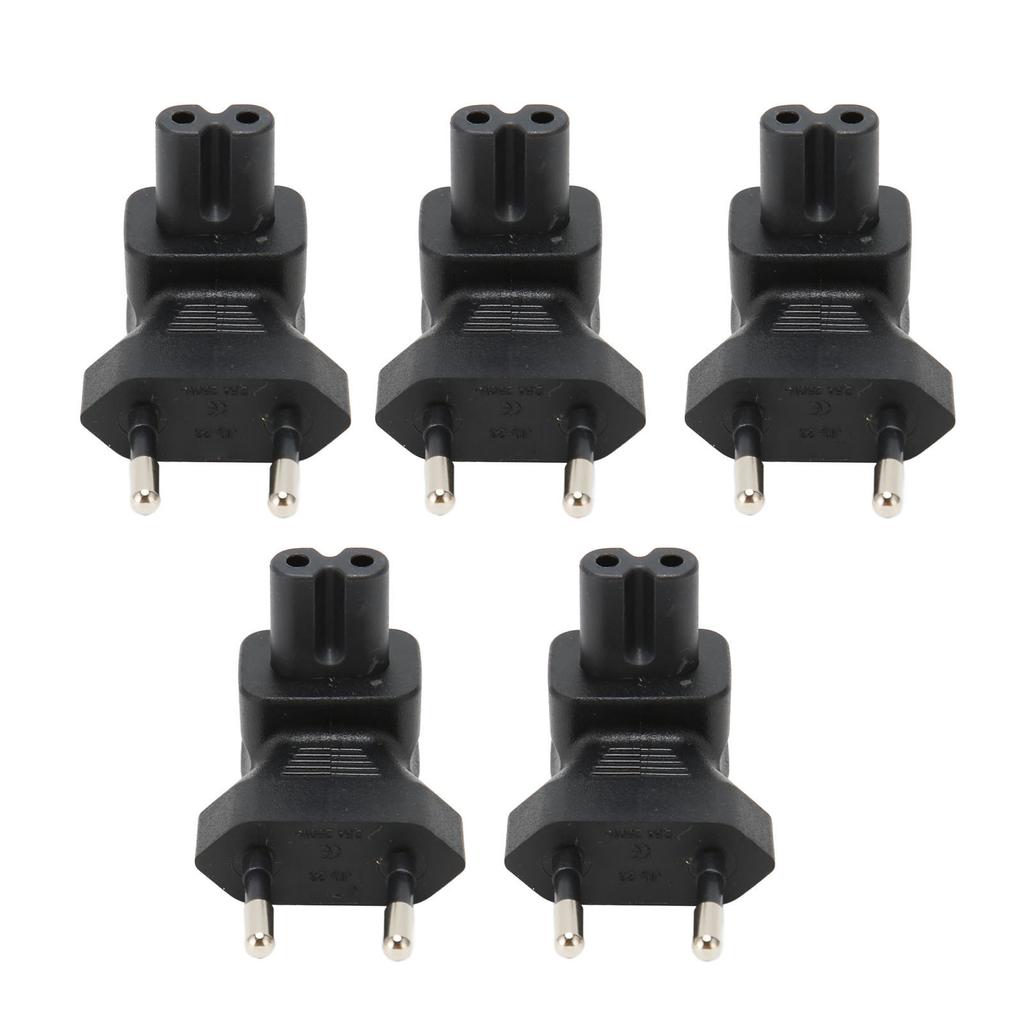 5Pcs  To IEC320 C7 Power Adapter  Male To IEC320 C7 Female Power Plug Adapter Elbow Connector