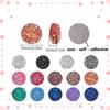 Gemas Redondas de Resina Coloridas com Fundo Plano e Cúpula Faux Druzy Cabochons com Fundo Plano e Glitter para Fazer Joias Brincos Pingentes Suprimentos