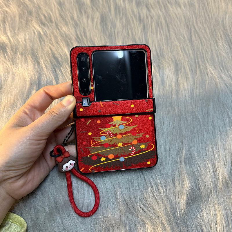 Hongyuekeng Christmas Tree Plush Love Applies To Huawei Pocket/s Folding Screen PuraX Mobile Phone Case Xiaomi Mixflip Samsung
