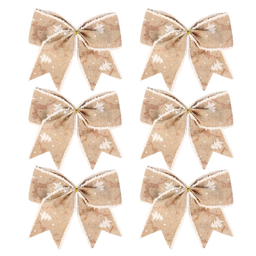 Beautiful Red Bows for Christmas For Tree 6Pcs 5 5 Inch Decoration Option