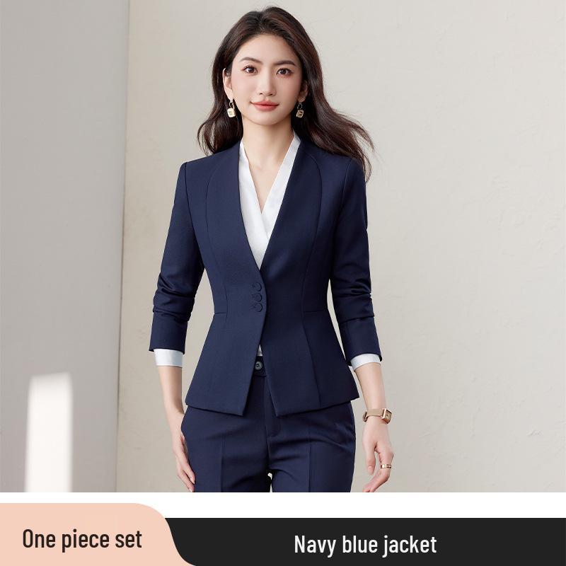 

Комплект женского профессионального костюма: Высококлассный, элегантный стиль для работы ювелирного магазина и салона 4XL