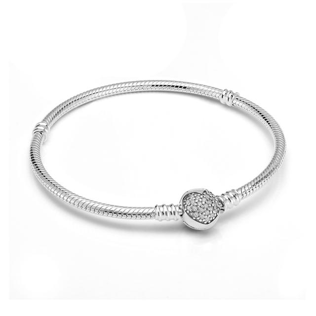 925 Silver Original Snake Chain Bracelets Fit Charms Bead DIY Vintage European Clasp Pulsera Jewelry Making Gift For Women