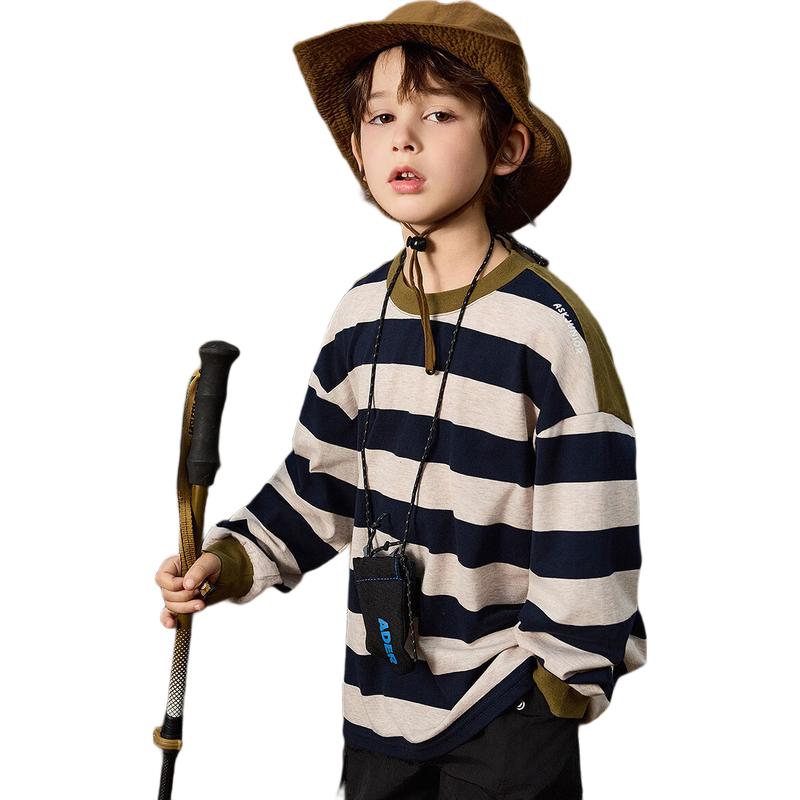 ASK JUNIOR Boys  Striped Long Sleeve Running T-Shirt 170