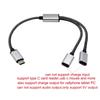USB C Male to 2/3 USB C Female Splitter Cord Converters Multiple Hubs USB C Port Hub Charger Power Split Adapter 11.81in