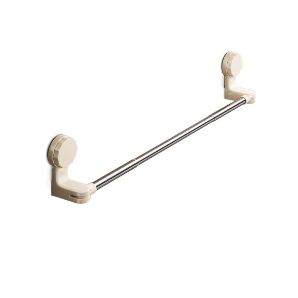 Wall-Mounted Suction Cup Towel Rack Waterproof Shower Slipper Hanger Bathroom Towel Rod  Kitchen
