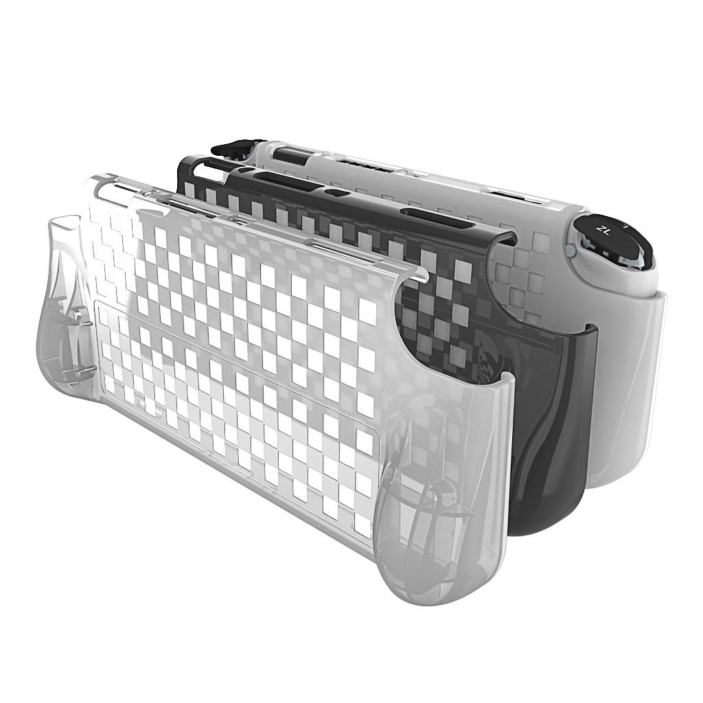 Nintendo Switch OLED TPU Schutzhülle mit Dual-Spielkartenfach & Griff-Kombination