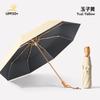 New hand-opened 8-bone vinyl weather and rain parasol folding sunscreen parasol three-fold sun umbrella fixed