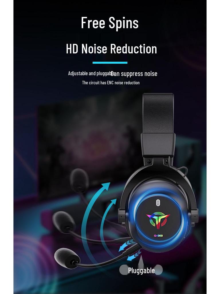 Nové bezdrôtové herné slúchadlá RGB: Bluetooth s tromi režimami, Nízka latencia, Pohodlné nosenie