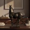 Horse Figurine with Base Tabletop Distressed for Office, Entryway