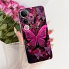 Clear Casing For Vivo V2440 Cover For Vivo V50 Lite 5G Case Cute Cat Fashion Butterfly 2D Painted Soft TPU