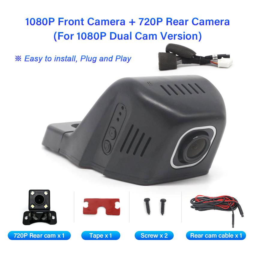 New!Dash Cam Front and Rear Camera Car DVR Wifi Dashcam Video Recorder Night Vision HD 1080P For Lexus GX400 CT200h UX260h UX200