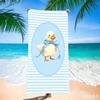 Blue Gingham Beach Towel Super Absorbent Quick Dry Microfiber With Classic Checkered Pattern Soft Sand-Free Blanket For Picnic