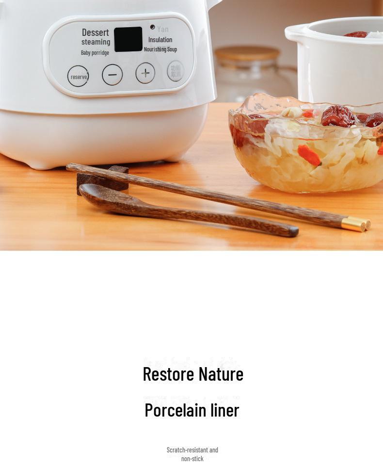 Bird's Nest Mini Electric Stew Pot - Waterproof Ceramic, Health Stew, Small Household Appliance, Gift