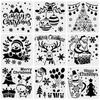 Christmas Drawing Stencils Embossing Paper Card Scrapbooking Stamp Album Decoration New Year DIY Wall Window Decor Kids Painting