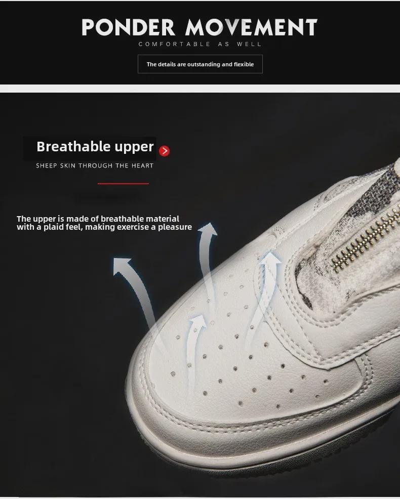 2025 Trendy High-Top Korean Style Couple Sneakers - Men's Large Size Fashion Sports Shoes for Spring & Autumn