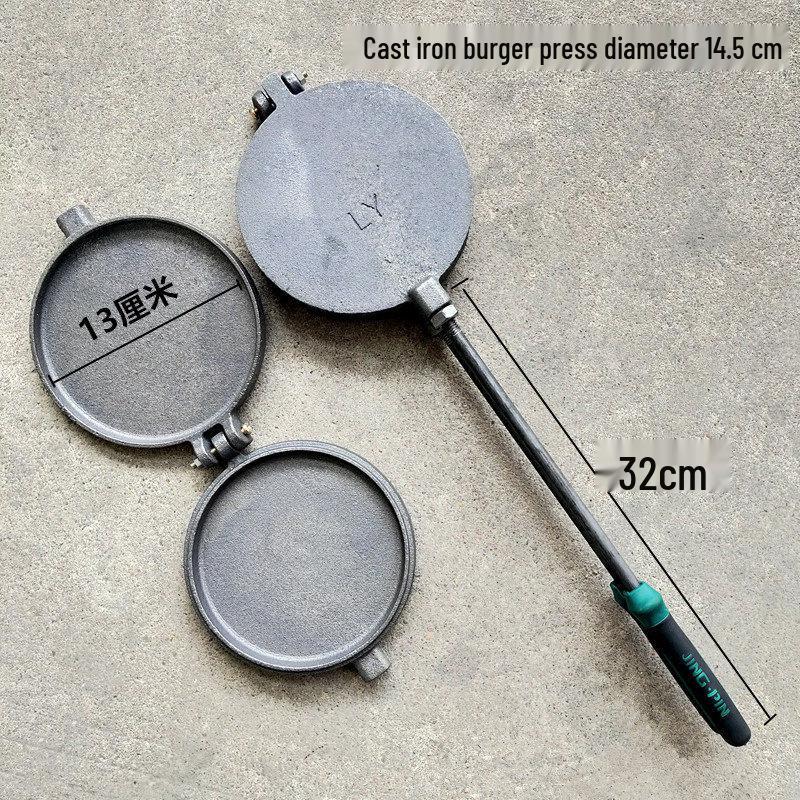 Presă Clasic din Fontă pentru Clătite – Formă Antiaderentă pentru Gătit pe Plită