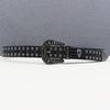 New Belt Versatile Decoration Trendy and Stylish Black Belt Rivet Skull Jeans High-end Lace