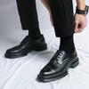 Spring and Autumn Brand Classic Oxford Shoes New Men Retro Brogues Shoes Lace-Up Block Business Wedding Dress Male Formal Shoes