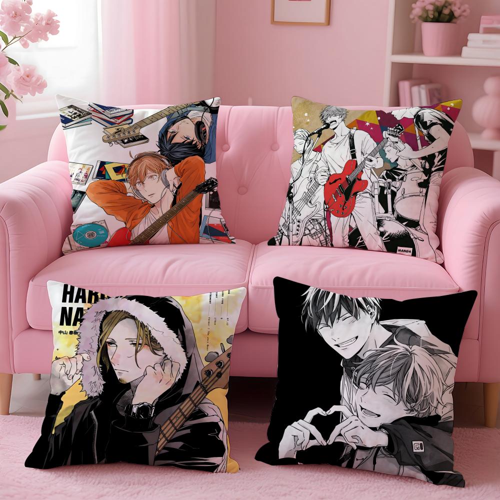 G-Given Yaoi Anime Cushion Cover Plush Fabric Soft Double-Sided Printed Sofa Warm Winter Home Gift Pillow Cover