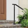 Handrail, 1-3 Step Black Steel Railing for Steps 330LBS Capacity Stair Handrail Baking Varnish Metal Handrail for Stairs Stylish Handrails for Outdoor