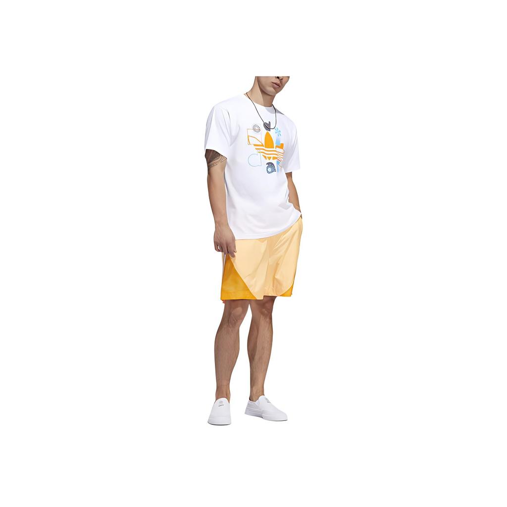 Adidas Originals Trefoil Comfortable Casual Sports Short Sleeve T-Shirt Men Tops White HC2137