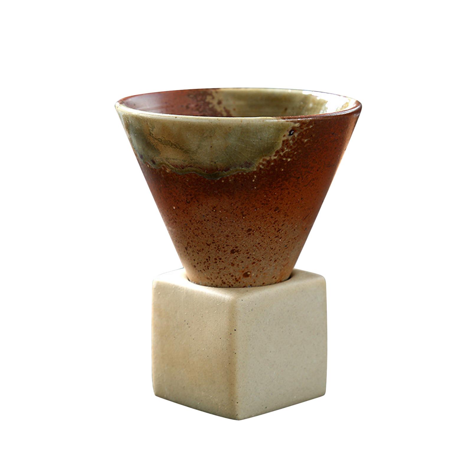 200ml Japanse Aardewerk Mok Koffiemok Latte Kop met Onderzetter Keramische Mok