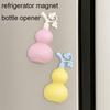 4pcs Magnetic Gourd Bottle Opener 2 In 1 Fridge Magnets Creative Water Bottle Opener  Bar
