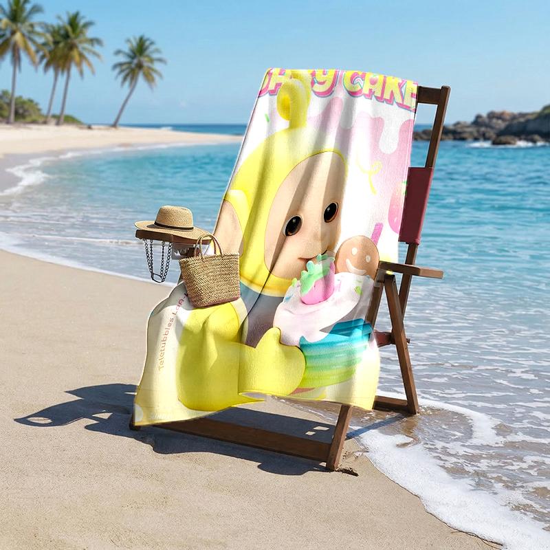 Teletubbies Fashion Beach Towel: Ideal for Summer Adventures Soft, absorbent and quick drying suitable for swimming and bathing