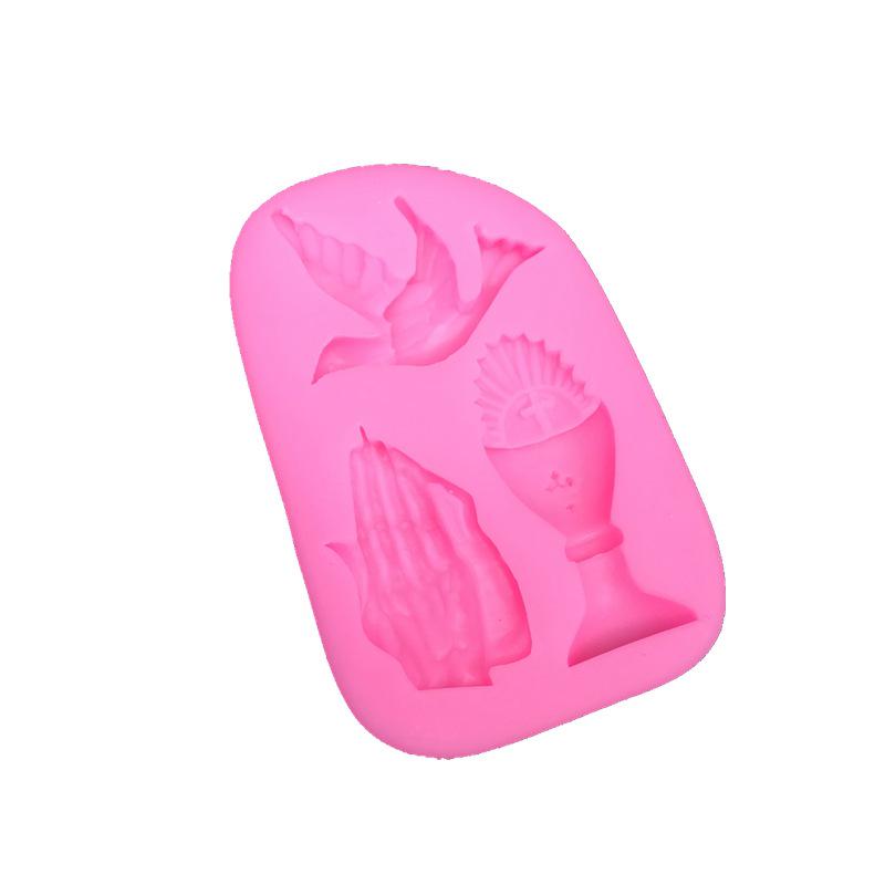 Peace Dove Silicone Cake Mold for Fondant & Chocolate Decorations розовый