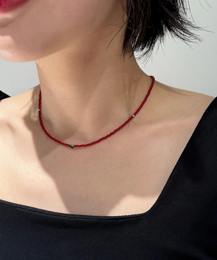 Monoflux Bt Heart Necklace_Cherry Pop