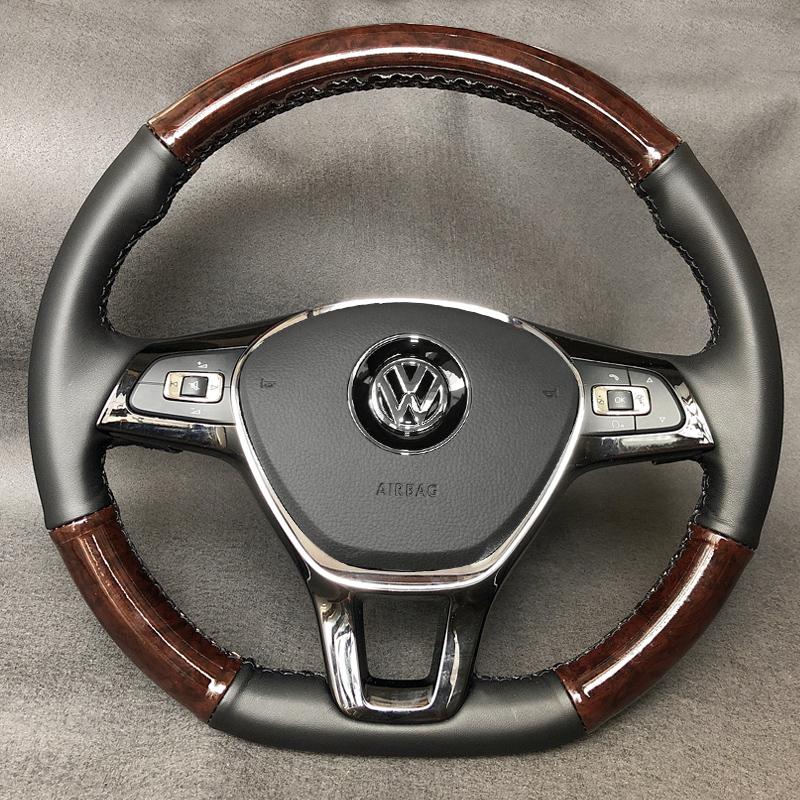 

Ручная прошивка Кожаная оплетка руля цвета персикового дерева Для Volkswagen VW Golf 7 Mk7 Touran Up Новый Passat B8 Tiguan style 1