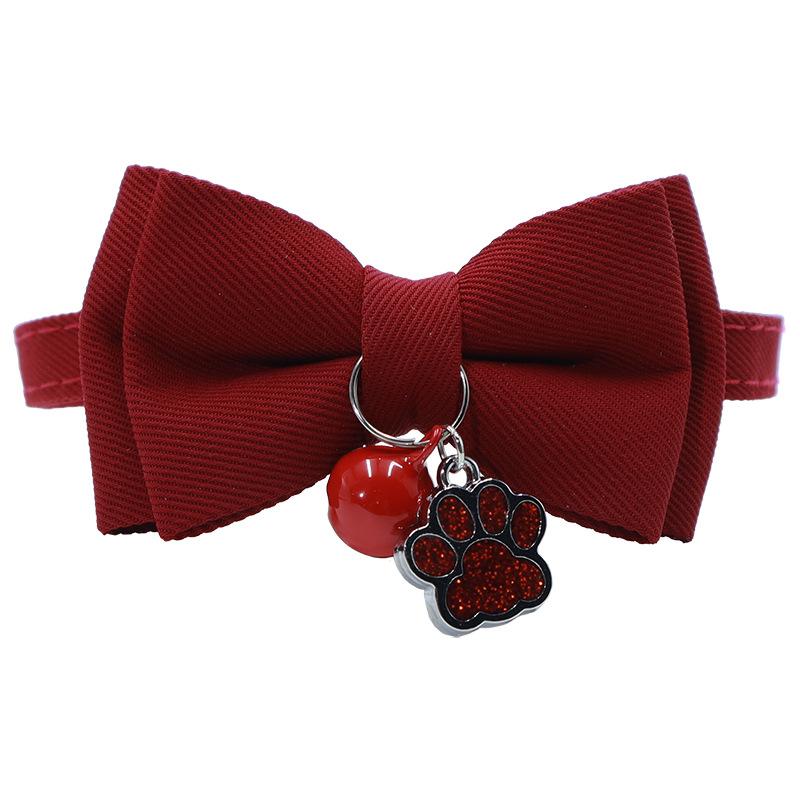 

1pcs Red Bow Adjustable Cat Collar, Flower Heart Pendant Pet Collar, Gorgeous Retro Cat Collar,Christmas Wedding Pet Accessories 18-28cm Adjustable