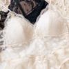 French Lace Triangular Cup Push Up Bra Set Women Sexy Lingerie Summer Comfort Fine Shoulder Strap Bras Backless Underwear Sets