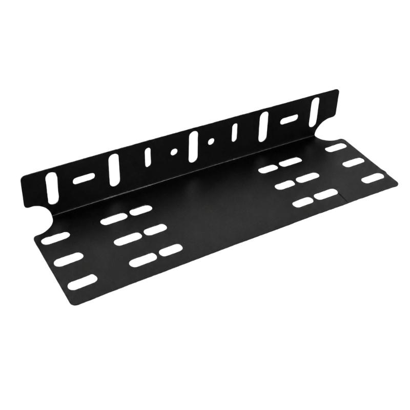 Carbon Steel Front Number Plate Bracket with Slotted Mounting Holes for Front-End License Plate and LED Light Bar