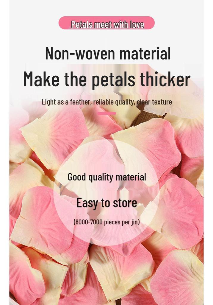 Non-Woven Artificial Rose Petals for Wedding Decorations and Hand-Thrown Arrangements