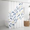Abstract Swimming Fish Minimalist Shower Curtain Cartoon Ocean Waterproof Fabric Decorative Bathtub With 12 Hooks