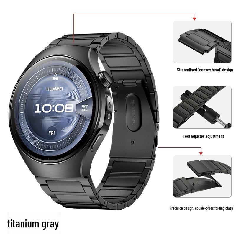 Huawei Watch 5 Slim Titanium Metal H-Link Strap for GT5/4 Pro Smartwatch