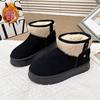 Women's Large Size Soft Sole Winter Warm Fur Snow Boots Padded Lined Ankle Boots Non-slip Hiking Sports Cotton Boots