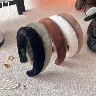 Plüsch Temperament Haarband Damen Koreanisches Make-up Waschgesicht Stirnband Einfarbig Gebrochenes Haarband Mädchen Haarschmuck