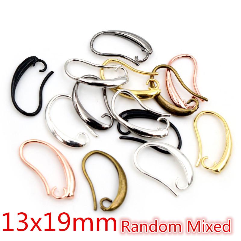 20pcs 3-Styles Gold Bronze Silver Plated Brass French Earring Hooks Wire Settings Base Settings Whole Sale