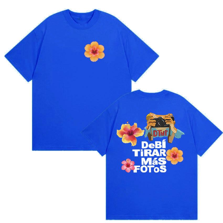 Debi Tirar Mas Fotos DTMF Bad Bunny Album Graphic YK TShirt UNISEXs Women Summer Fashion Harajuku Oversized Cotton Tops
