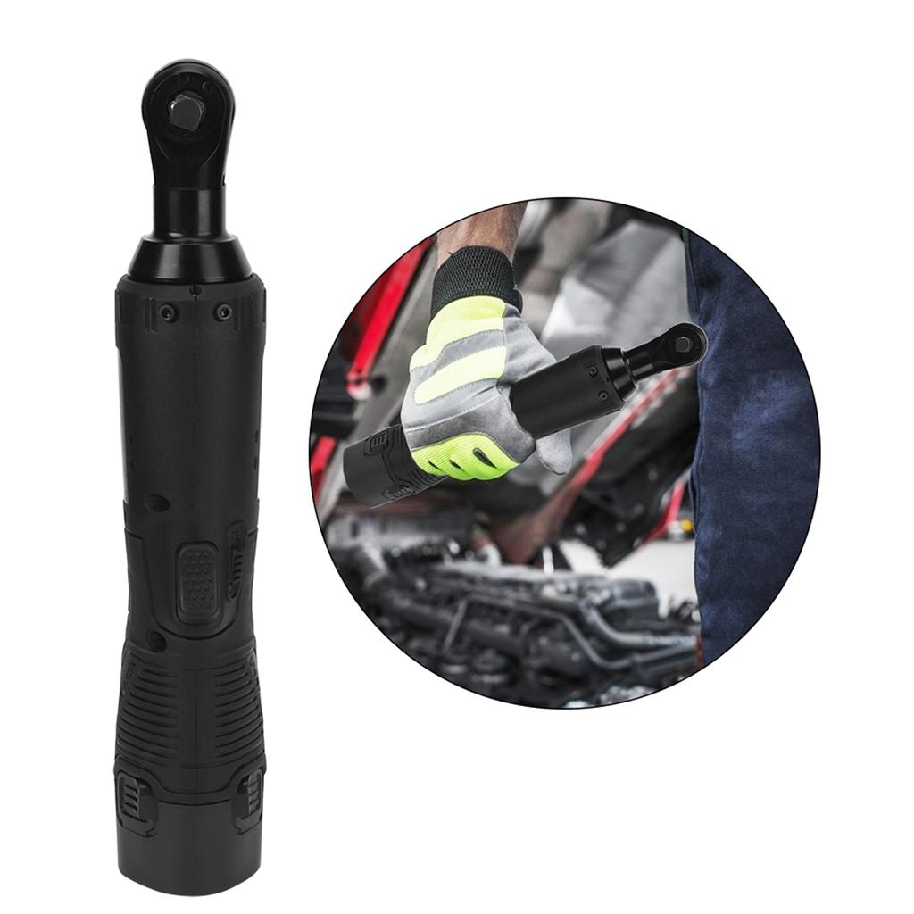 Cheie cu clichet metalică electrică multifuncțională la 90 de grade cu unghi drept 12V, set 3/8in