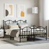 VidaXL Metal Bed Frame with Headboard-Footboard Black 140x200 Cm 353458